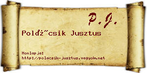 Polácsik Jusztus névjegykártya
